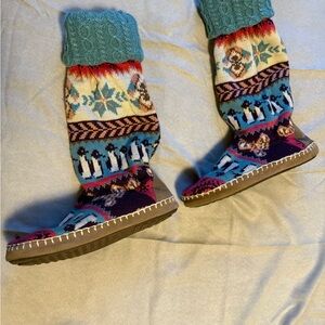 Colorful MukLuks Knit Slipper Socks